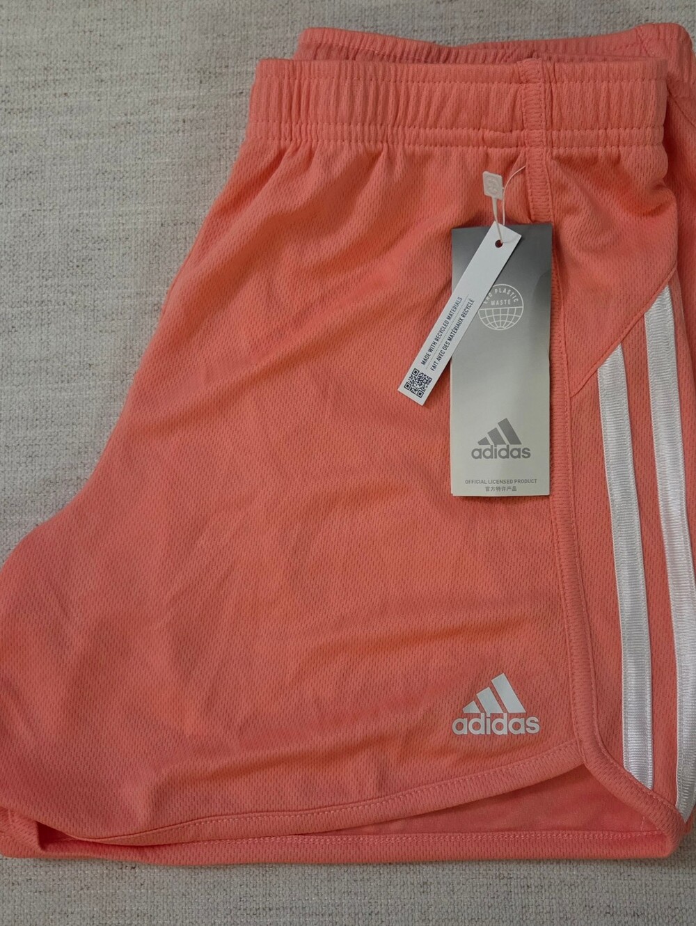 Adidas Kids Coral Athletic Shorts. Size XL/16
